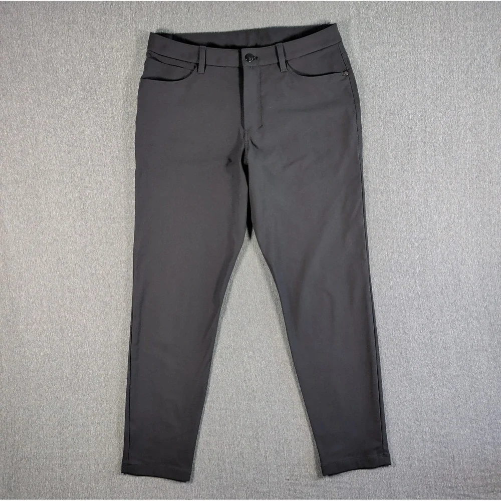 LULULEMON ABC 32x29 Black Warpstreme Slim-Fit 5‎ Pocket Pants LM5ALWS Excellent